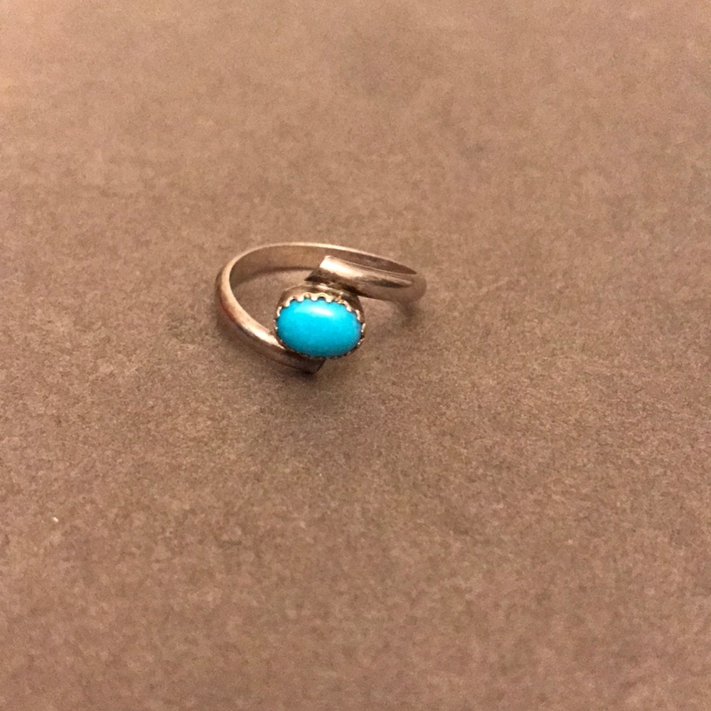 Handmade turquoise ring - Picture 2 of 5